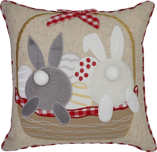 Osterdekorationen & Ornamente Kopfkissenbezug Ostern 45x45 Stickerei 0809 Ilis Home