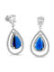 Themelidis Jewels Silver Earrings with Blue Stones