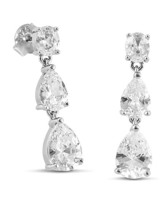 Themelidis Jewels Silver Earrings with Stones