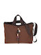 Fabric Women's Brown Handbag