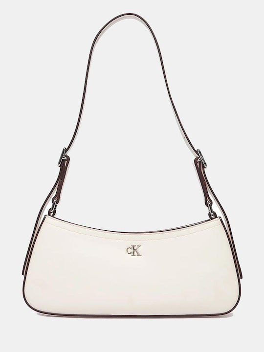 Calvin Klein Jeans Γυναικεία Τσάντα Ώμου Εκρού