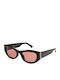 Gucci Damen Sonnenbrille mit Schwarzem Horn umrandetem Rahmen und Schwarzem Glas GG2044SA 003