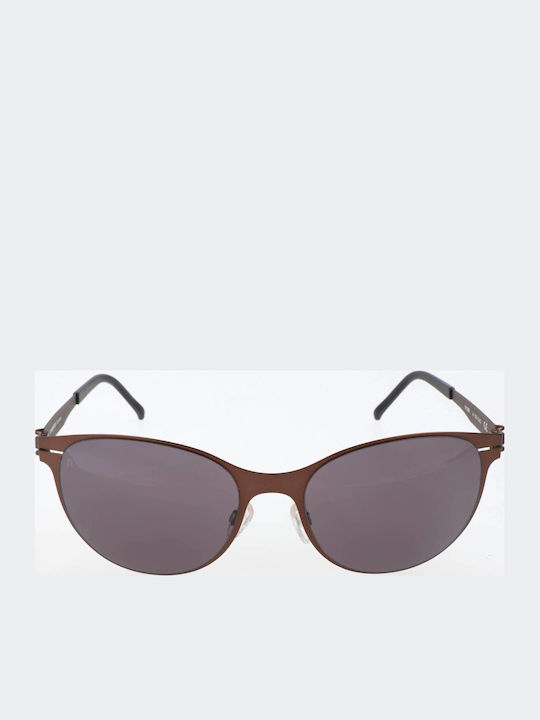 Rodenstock Women's Sunglasses with Burgundy Frame and Gray Lens R1392 A