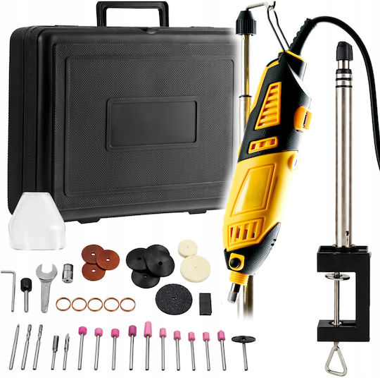 Mini Polizor Tăiere Gravare Șlefuire Zola 10 000–35 000 Rpm 6 Setări Viteză 185 W 99 Discuri Bituri De Tăiere Cutii De Depozitare 32 X 23.5 X 9 Cm