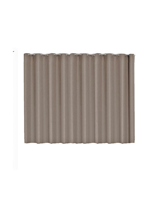 Jemidi24 Perdea Opacă Cu Capse Maro 300x245cm