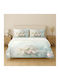 Lenjerii Deosebite Set Huse Pentru Pilote 100% Bumbac Dublu Cu 2 Fețe De Pernă Și 1 Cearceaf 200x220cm Romeo