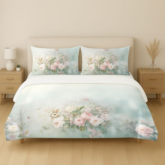 Lenjerii Deosebite Set Huse Pentru Pilote 100% Bumbac 200x220cm Dublu Cu 2 Fețe De Pernă & 1 Cearșaf Romeo
