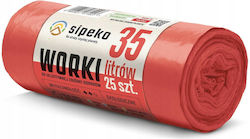 Sipeko Müllsäcke mit 35l Kapazität 60x50cm 25 Stück Rote