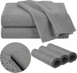 Set 3 Zauber Mikrofasertücher Zola Glas Glatte Oberflächen Hohe Absorption Ohne Reinigungsmittel 30 x 40 cm Grau