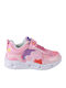 Pepa Pig Παιδικά Sneakers με Σκρατς & Φωτάκια Ροζ