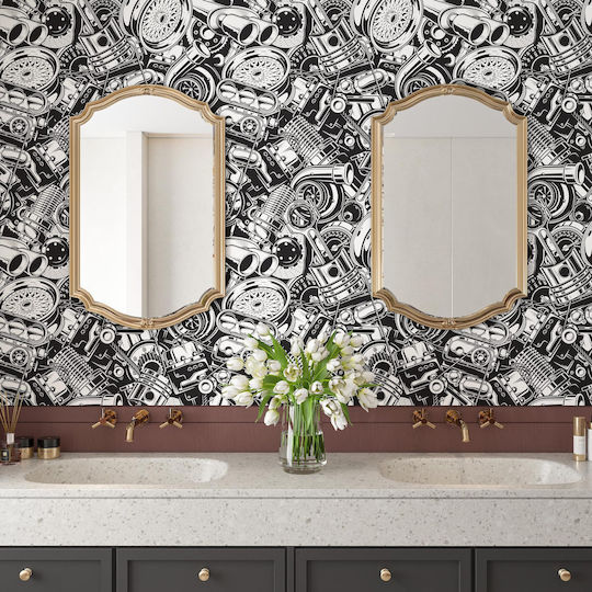 Αυτοκόλλητη Ταπετσαρία Τοίχου Film Furniture Walls Children's Room Βινυλίου Λευκή 700x44.5cm Πλενόμενη Αυτοκόλλητη Ταπετσαρία Τοίχου Film Furniture Walls Children's Room Βινυλίου Λευκή 700x44.5cm Πλενόμενη