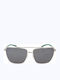 Rodenstock Unisex Sunglasses With Silver Frame And Gray Lens R1408 A