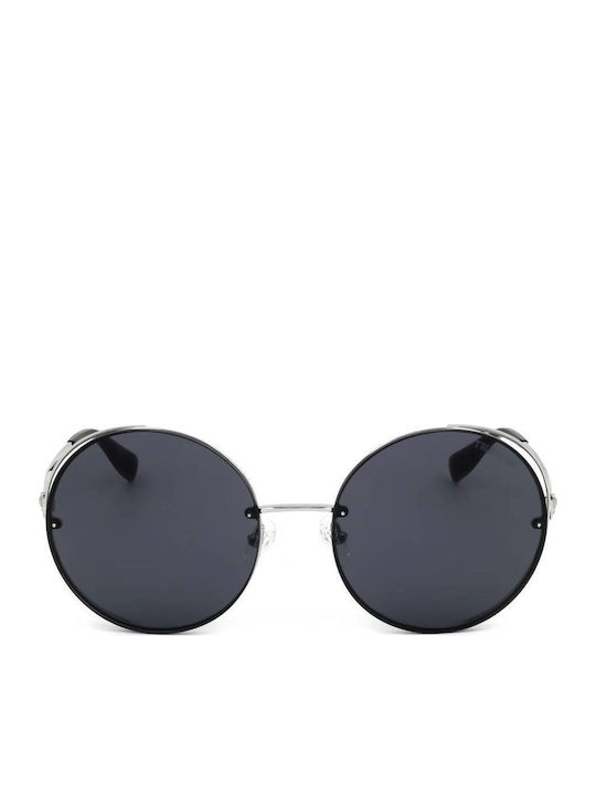 Trussardi Unisex Sunglasses With Silver Frame And Gray Lens STR457F 0579