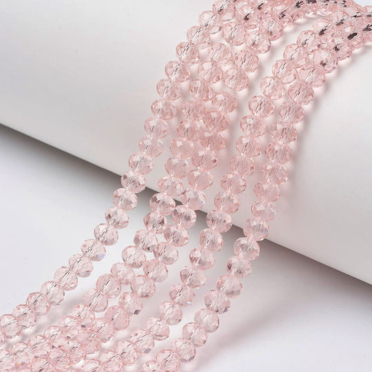 Кристалчета Тип Swarovski Прозрачни Розови 4мм 110 бр