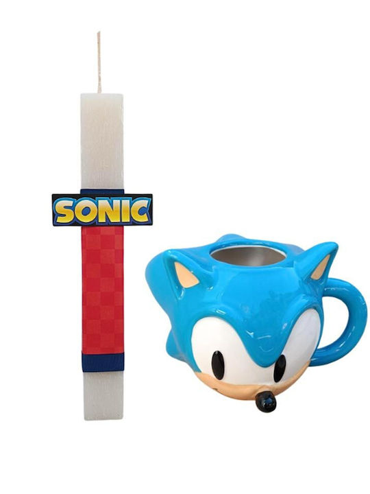 Easter Candle Sonic the Hedgehog Round Scented Handmade with Box Ceramic Mug 13cm