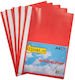 Plastic Report File 123inkt A4 Red 5 Pieces 300450
