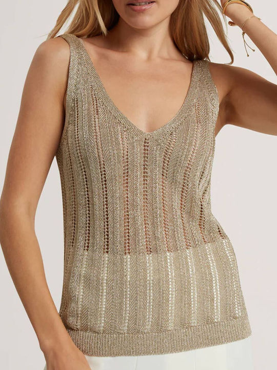 Ted Baker Women's Blouse with V Neckline Gold