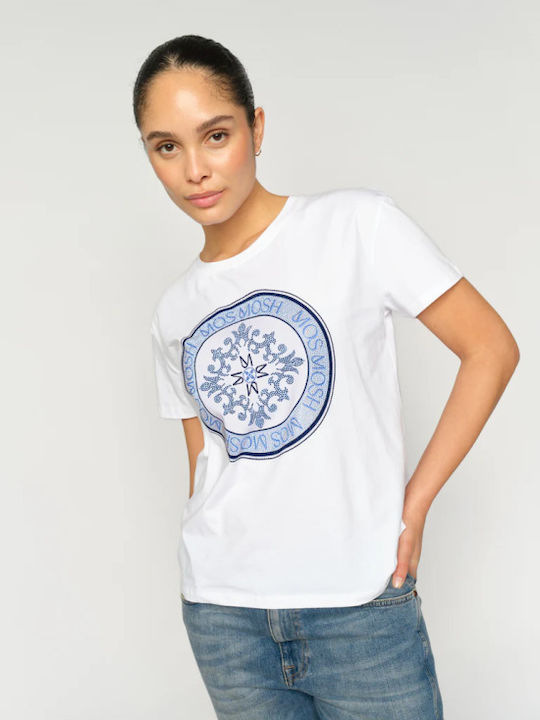 Mos Mosh Γυναικείο T-shirt Λευκό