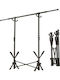 Folding Floor Clothes Drying Rack Made of Metal Black