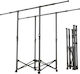 Folding Floor Clothes Drying Rack Made of Metal Black