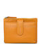 Small Leather Women's Wallet Yellow