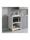 Nadine Floor Kitchen Cabinet White 60x56x85cm