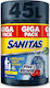Sanitas Reinforced Trash Bags Capacity 45lt with Drawstring & Strong 75x52cm 30pcs Blue