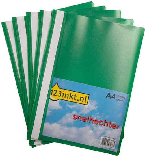 Plastik Aktenordner 123inkt A4 Grüne 5 Stück 300451