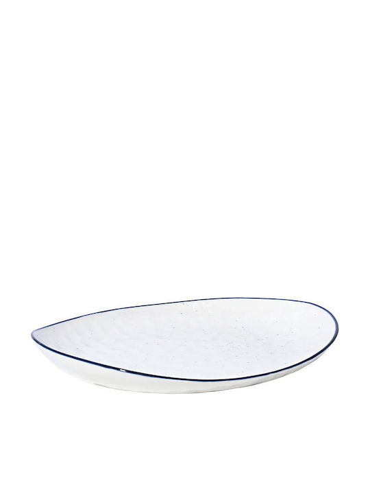 Estia Pebbles Dessert Plate Made of White Porcelain with Diameter 22cm