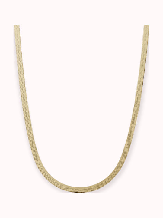 Neck Chain Snake Made of Gold Plated Steel