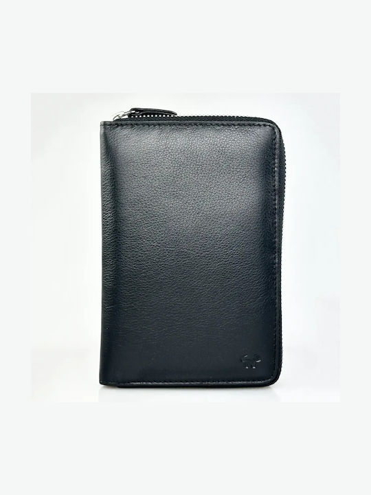 Leder Herrenbrieftasche Schwarz C527609