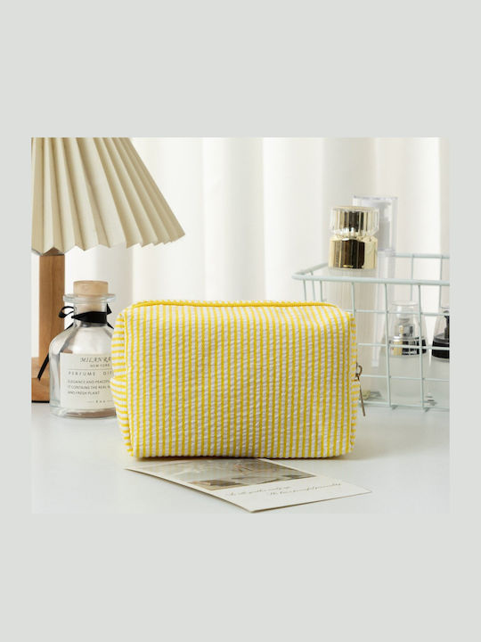 Γυναικείο Striped Makeup Bag Κίτρινο