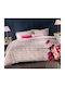 Nima Set Duvet Cover Cotton Satin 230x250cm Super King with 2 Pillowcases Emma Solange Pink