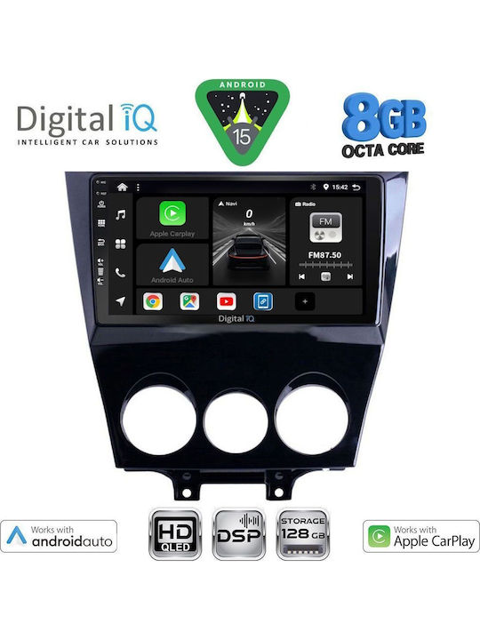 Digital IQ Car Audio System for Mazda RX-8 2008-2014 Bluetooth USB WiFi GPS Apple CarPlay Android Auto with 9" Touch Screen