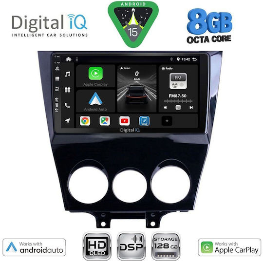 Digital IQ Car Audio System for Mazda RX-8 2008-2014 Bluetooth USB WiFi GPS Apple CarPlay Android Auto with 9" Touch Screen