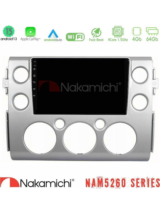 Nakamichi Car Audio System for Toyota FJ 2007-2014 Bluetooth USB AUX WiFi GPS Apple CarPlay Android Auto with 9" Touch Screen