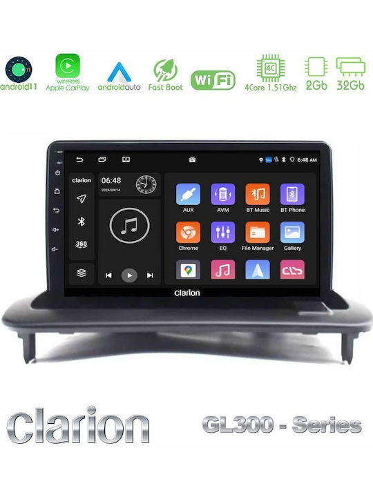 Clarion Car Audio System for Volvo S40 C30 C70 2004-2012 Bluetooth USB AUX Wi-Fi GPS Apple CarPlay Android Auto with 9 Inch Touch Screen