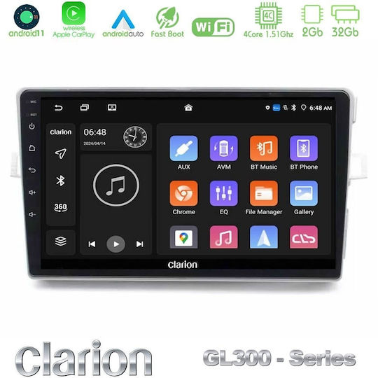 Clarion Car Audio System for Toyota Verso 2009-2018 Bluetooth USB AUX WiFi GPS Apple CarPlay Android Auto with 9" Touch Screen