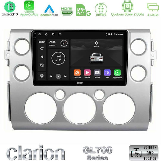 Clarion Ηχοσύστημα Αυτοκινήτου για Toyota FJ 2007-2014 (Bluetooth/USB/WiFi/GPS/Apple-Carplay/Android-Auto) με Οθόνη Αφής 9"