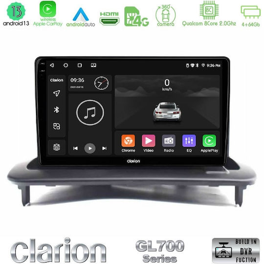 Clarion Car Audio System for Volvo S40 C30 C70 2004-2012 Bluetooth USB Wi-Fi GPS Apple CarPlay Android Auto with 9 Inch Touch Screen