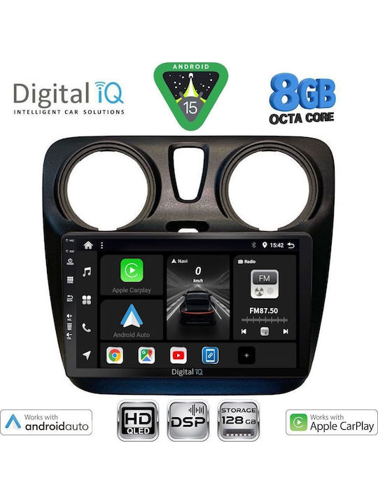 Digital IQ Car Audio System for Dacia Dokker 2012-2022 (Bluetooth/USB/WiFi/GPS/Apple CarPlay/Android Auto) with 9" Touch Screen