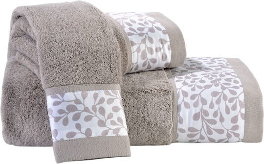 Down Town Home Bath Towels Set of 3 pcs Aelia Gray