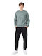 Kids Sweatpants Set Grey-Green & Navy Blue