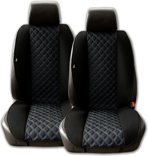 3Lines Car Seat Covers Set Leatherette White / Black