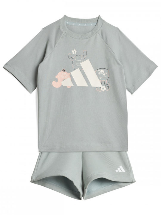 adidas Παιδικό Σετ με Σορτς Πράσινο 2τμχ