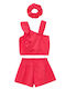 Kids Summer Set with Shorts 3 Pieces Peach