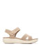 Damen Anatomisch Flache Sandalen Beige