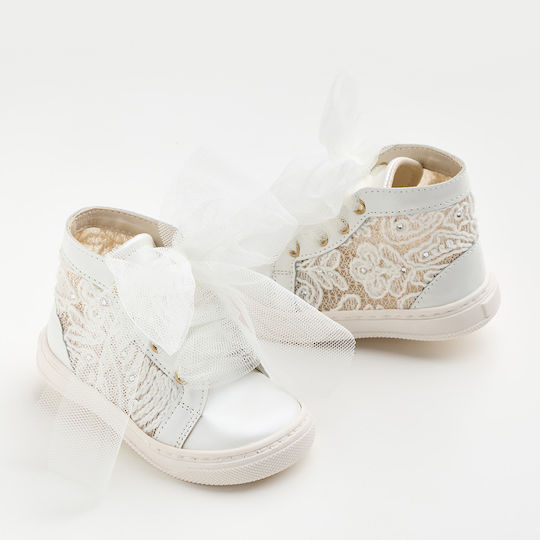 Ever Kid Taufschuhe für Mädchen Leder Weiß
