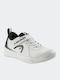 Sprint Kids Sports Tennis Shoes with Hoop & Loop Closure White