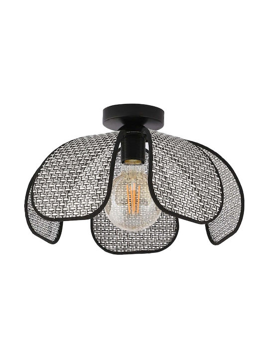 Opviq Hib Hazeran Deckenleuchte 28cm Grau mit Lampenbirnensockel E27